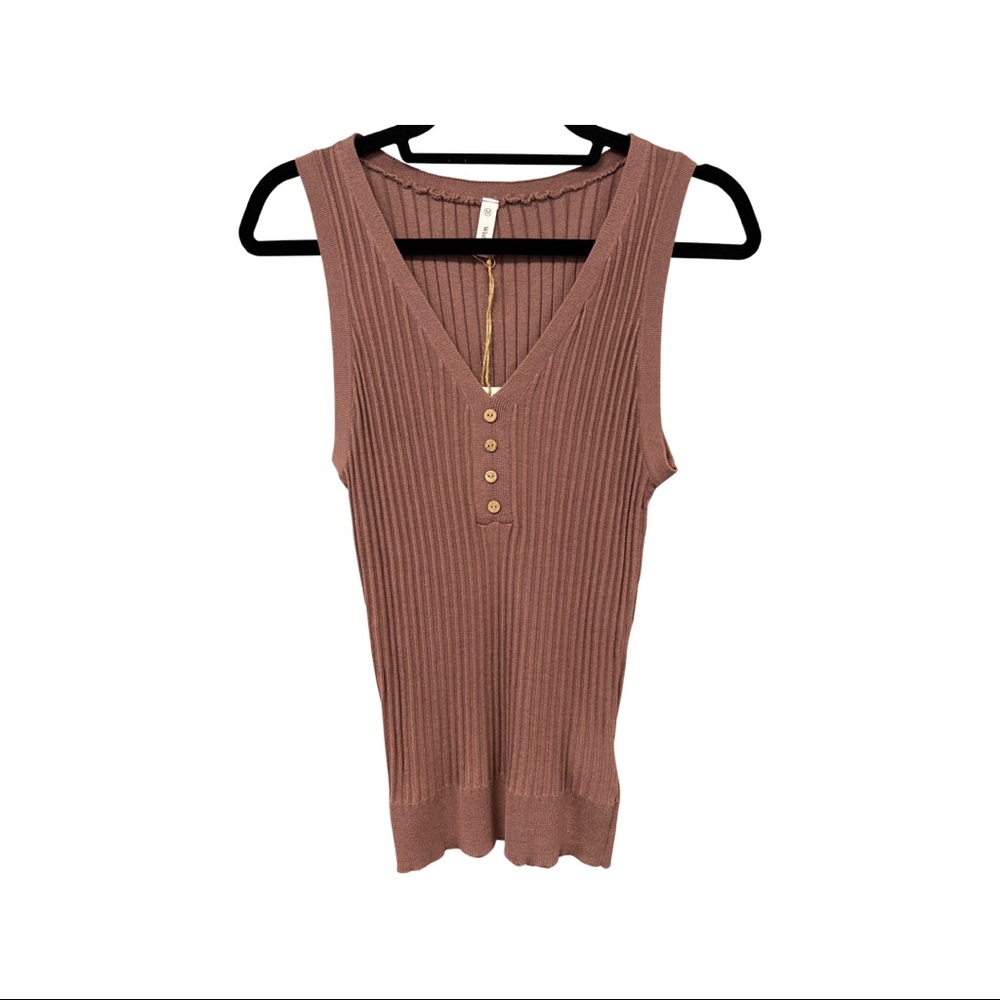 V-Neck Sweater Tank Top